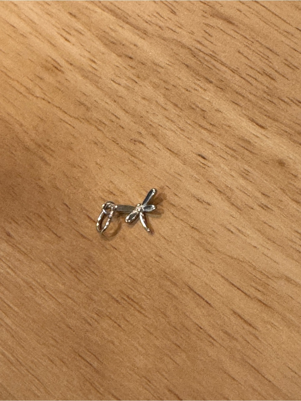 Sterling Silver Dragonfly Pendant Charm - Silver